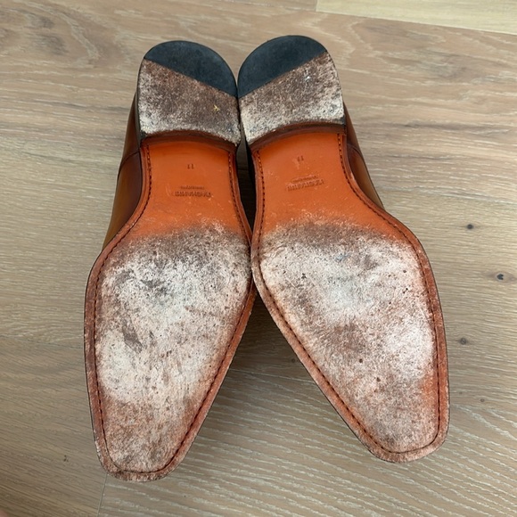 Magnanni Men's Manning Monk Strap Dress Shoes Cognac Brown Leather Size 11 - Picture 10 of 10